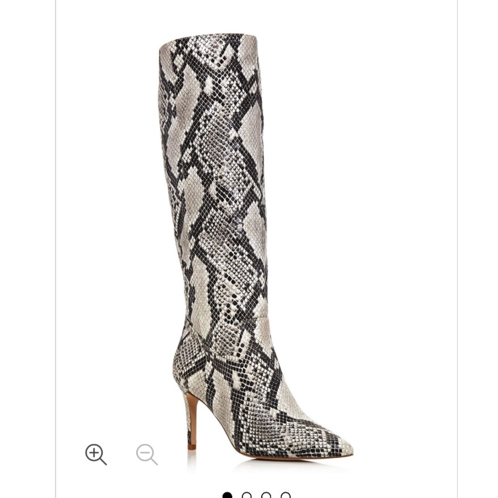 Aqua snakeskin boots
